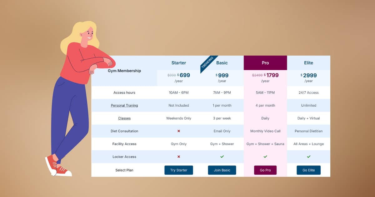 How to Create a Comparison Table in Elementor