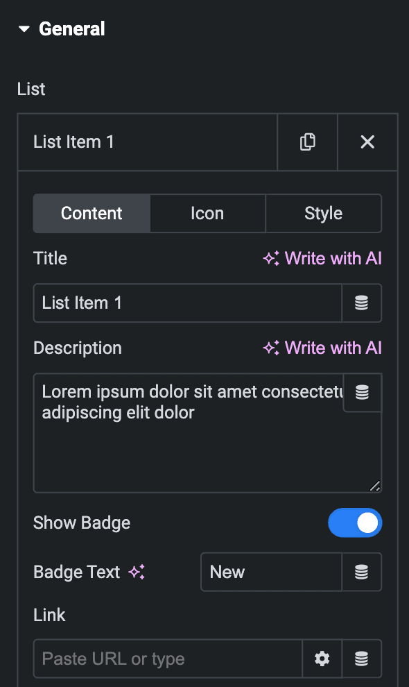 Advanced List - WP Builder Addons
